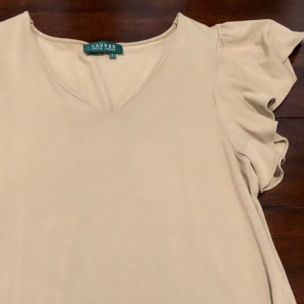 Ralph Lauren Ruffle Sleeve Blouse • Small